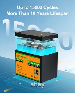 ECO-WORTHY 100AH 12V LiFePO4 Lithium Leisure Battery Motorhomes Camper Caravan