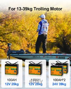 ECO-WORTHY 100AH 12V LiFePO4 Lithium Leisure Battery Motorhomes Camper Caravan