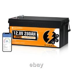 ECO-WORTHY 12V 280Ah LiFePO4 Lithium Leisure Battery Bluetooth Motorhome Caravan