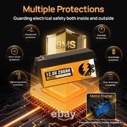 ECO-WORTHY 12V 280Ah LiFePO4 Lithium Leisure Battery Bluetooth Motorhome Caravan