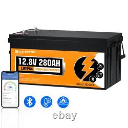ECO-WORTHY 12V 280Ah LiFePO4 Lithium Leisure Battery Bluetooth Motorhomes Camper