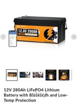 ECO-WORTHY 12V 280Ah LiFePO4 Lithium Leisure Battery Bluetooth Motorhomes Camper