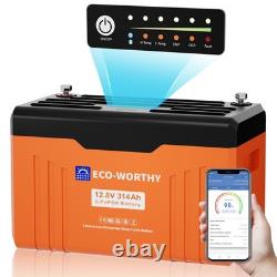 ECO-WORTHY 12V 314AH LiFePO4 Lithium Leisure Battery Bluetooth Motorhomes Vans