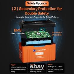 ECO-WORTHY 12V 314AH LiFePO4 Lithium Leisure Battery Bluetooth Motorhomes Vans