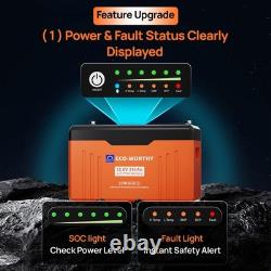 ECO-WORTHY 12V 314AH LiFePO4 Lithium Leisure Battery Bluetooth Motorhomes Vans