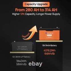 ECO-WORTHY 12V 314Ah LiFePO4 Leisure Battery Bluetooth Low Temp Caravan Van