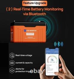 ECO-WORTHY 12V 314Ah LiFePO4 Leisure Battery Bluetooth Low Temp Caravan Van
