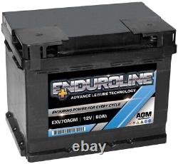 EXV70AGM Enduroline AGM Leisure Battery 60Ah