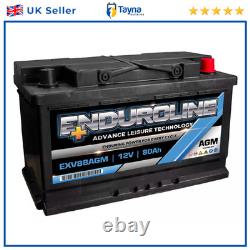 EXV88AGM Enduroline AGM Leisure Marine Battery 12V 80Ah