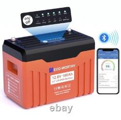 Eco-Worthy 12V 100AH Lifepo4 Lithium Battery With Bluetooth -NEXT DAY DELIVERY