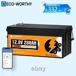 Eco Worthy 300ah Battery 12V Lithium LiFePO4 Deep Cycle Leisure Battery
