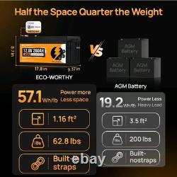 Eco Worthy 300ah Battery 12V Lithium LiFePO4 Deep Cycle Leisure Battery