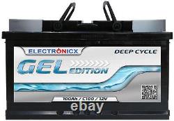 Electronicx Edition Gel Battery 100 Ah 12V Supply Battery Leisure Battery