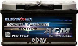 Electronicx Portable Edition Battery AGM 120 Ah 12V Supply Battery Leisure