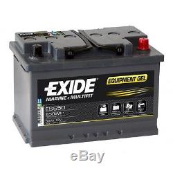 Exide ES650 12v 56Ah Gel Leisure Battery 2 Year Warranty
