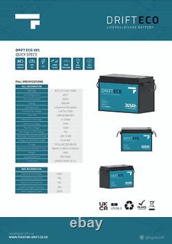 Fogstar Drift ECO 12V 305AH Lithium LiFePO4 Leisure Battery