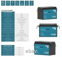 Fogstar Drift ECO 12V LiFePO4 Off-Grid Leisure Lithium Battery 314Ah 6y Warranty