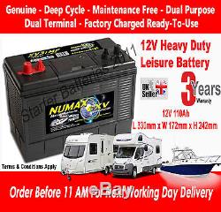 Genuine 12V 110AH Numax XV31MF Heavy Duty Deep Cycle Leisure & Marine Battery