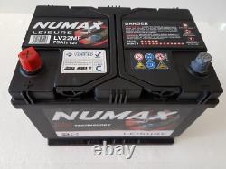 Genuine 12V 75AH Numax LV22MF Heavy Duty Deep Cycle Leisure & Marine Battery