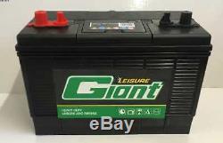 Giant Twin Post 12v 110ah Deep Cycle Leisure Battery Marine Etc Fast Dispatch