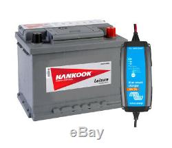 Hankook 65Ah Leisure Battery & Victron Energy IP65 Smart Charger 12V 7A