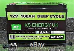 KS Energy 100AH 12V lithium leisure battery