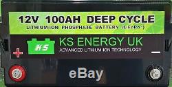 KS Energy 100AH 12V lithium leisure battery