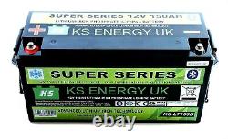 KS energy KS-LT150B 12V 150A Lithium leisure battery, High power Smart Bluetooth