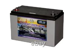 LAGM130 12V 130 AH Leoch Adventurer AGM Deep Cycle Leisure Battery Camper Marine