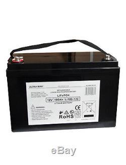 LI100-12C 100Ah 12V LiFePO4 LITHIUM BATTERY for Leisure Solar Wind and Off-grid
