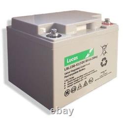 LUCAS 12V 50AH Sealed Rechargeable VRLA AGM Deep Cycle Battery Leisure Marine
