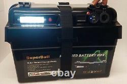 Leisure Battery 12V 100AH + Batter Box + 10A Charger Deep Cycle AGM Caravan Boat