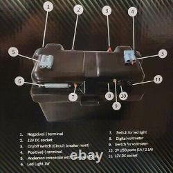 Leisure Battery 12V 100AH + Batter Box + 10A Charger Deep Cycle AGM Caravan Boat