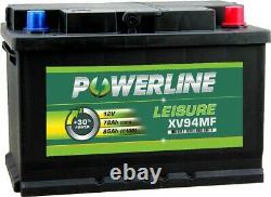 Leisure Battery 82Ah 12v SEALED LOW PROFILE motorhome/caravan replaces 100Ah