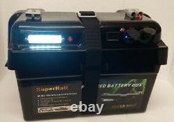 Leisure Battery Deep Cycle AGM 12V 100AH + Battery Box Caravan Motorhome Boat