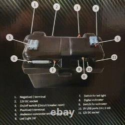 Leisure Battery Deep Cycle AGM 12V 100AH + Battery Box Caravan Motorhome Boat