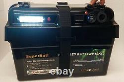 Leisure Battery Portable Box SB 12V 110AH Deep Cycle AGM Battery + 10A Charger