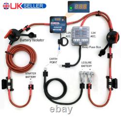 Leisure Battery Split Charge Relay Kit 12V 140A AMP Digital VSR Sense Camper