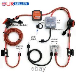Leisure Battery Split Charge Relay Kit 12V 140A VSR For Camper Van Boat UK