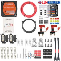 Leisure Battery Split Charge Relay Kit 12V 140A VSR Sense Camper Van Ready Cable