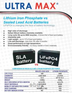 Leisure & Marine Range Battery Ultramax Lithium LiFePO4 12V 100AH Leisure