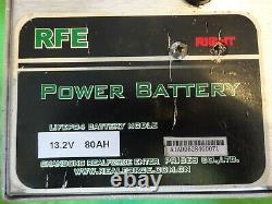 LiFePo4 80Ah 12v Battery, RFE Power Leisure Battery Lithium