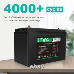 Lifepo4 Battery 12V 120Ah Lithium Leisure Battery Deep Cycle For RV Boat Marine