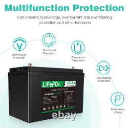 Lifepo4 Battery 12V 120Ah Lithium Leisure Battery Deep Cycle For RV Boat Marine