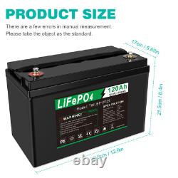 Lifepo4 Battery 12V 120Ah Lithium Leisure Battery Deep Cycle For RV Boat Marine