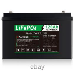 Lifepo4 Battery 12V 120Ah Lithium Leisure Battery Deep Cycle For RV Boat Marine
