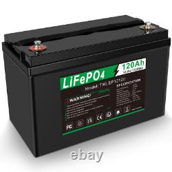 Lifepo4 Battery 12V 120Ah Lithium Leisure Battery Deep Cycle For RV Boat Marine