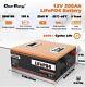 Lifepo4 Lithium Leisure Battery 12v 300ah Built In Bms Low Profile Under 16cm