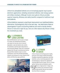Lithium Leisure Battery 12V 200Ah LiFePO4 Campervan RV Caravan PR12-200-LiFe4s