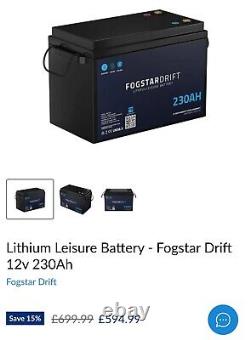 Lithium Leisure Battery Fogstar Drift 12v 230Ah Only been charged 8 times